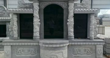 安顺 芝麻灰高档墓碑，土墓，可定制