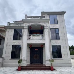 安顺 芝麻白石材别墅干挂案例展示