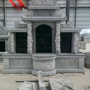 安顺 芝麻灰高档墓碑，土墓，可定制