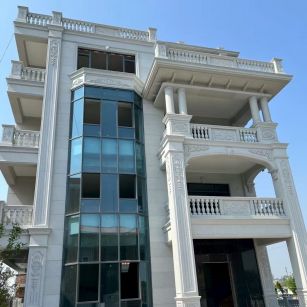 安顺 芝麻白花岗岩别墅外墙干挂效果展示